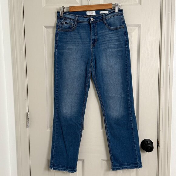 Curve Appeal Classic Straight Jeans Womens 4/27 High-Rise Stretch Denim Casual C - Picture 1 of 13